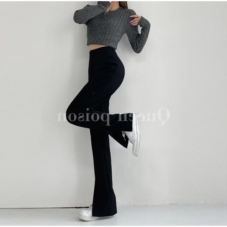 Quần dài SUXI ống rộng lưng cao tôn dáng hợp thời trang cho nữ