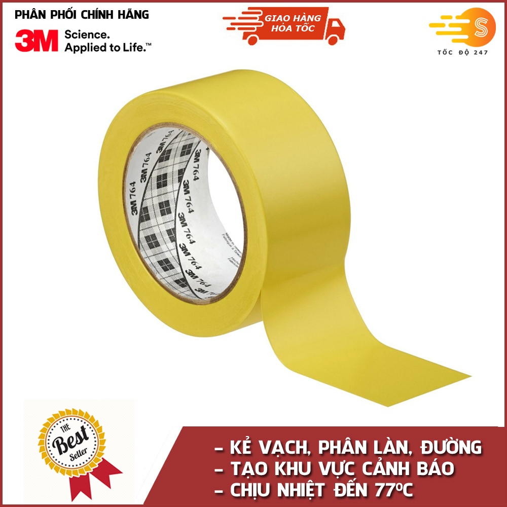 Băng keo dán nền nhiều màu chịu nhiệt 50mm x 33m 3M 764