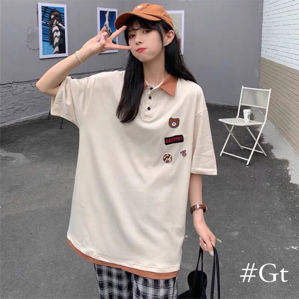 Áo Thun Polo Tay Lỡ Unisex FreeSize BigSize Cao Cấp | Tdshopnt - A05