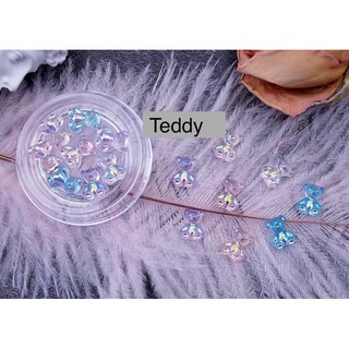 SET GẤU TEDDY THUỶ TINH ĐÍNH MÓNG SIÊU CUTE