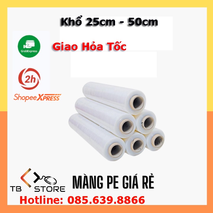 Màng PE , màng chít Khổ 50 cm nặng 3 kg siêu mỏng, siêu dai