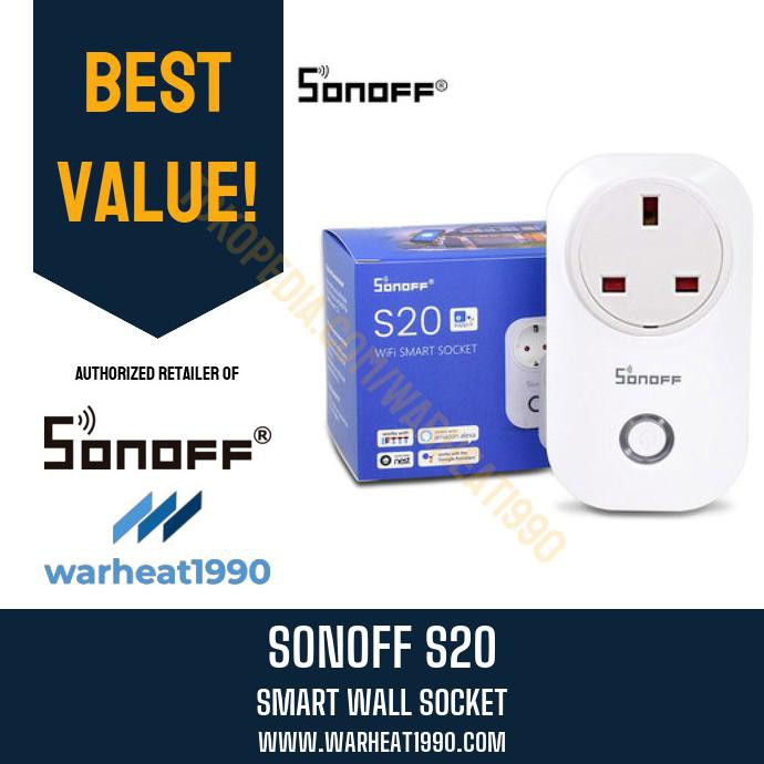 Ổ Cắm Thông Minh Sonoff S20 Kết Nối WIFI