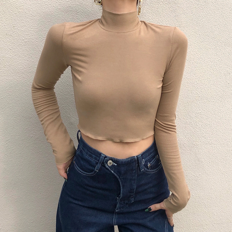 Áo Nữ Tay Dài Cổ Cao Thời Trang Phong Cách