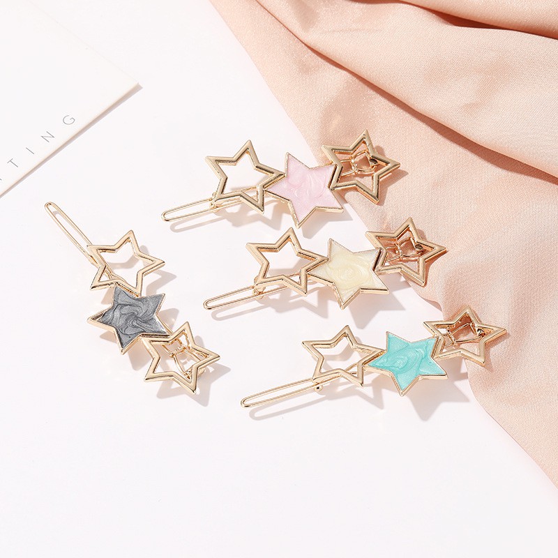 Clip of Hair Color, Geometric Star Circle
