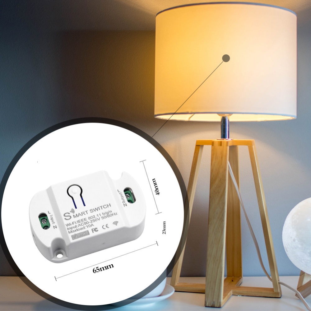 Bộ mô đun công tắc 10A thông minh cài đặt thời gian kết nối Wifi không dây cho nhà thông minh Tuya Alexa Google Home | BigBuy360 - bigbuy360.vn