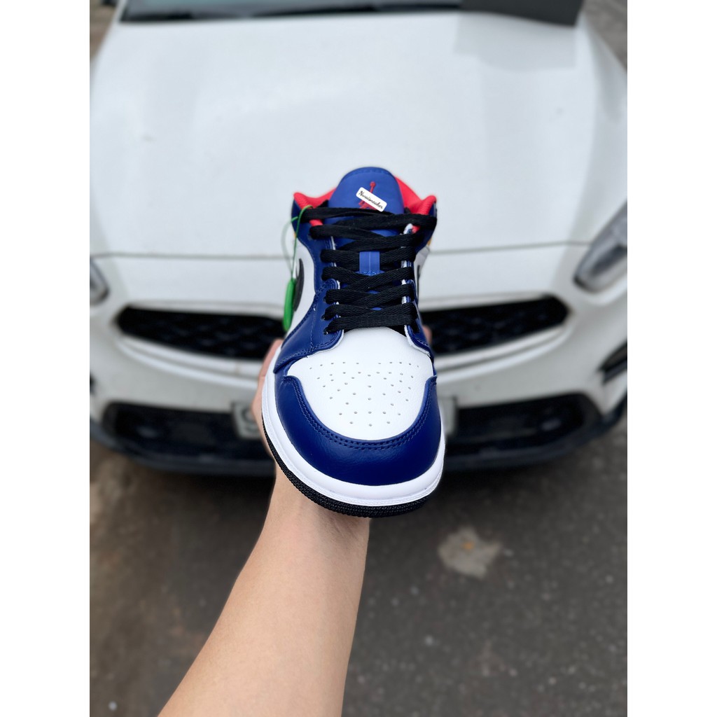 Giày JD Xanh Trắng Gót Vàng