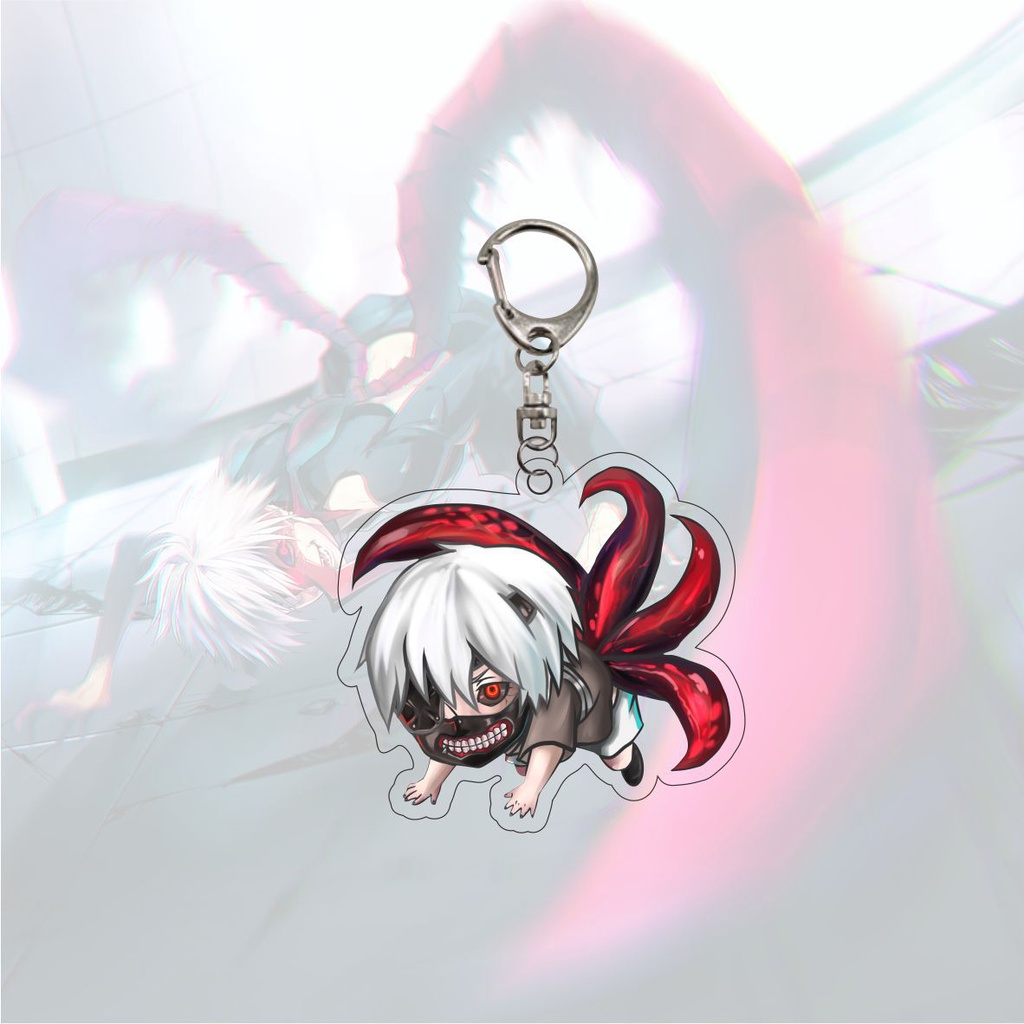 Japanese Anime Tokyo Ghoul Pendant Key chain Acrylic Key buckle around animation  Pendant  Bag accessories Gift