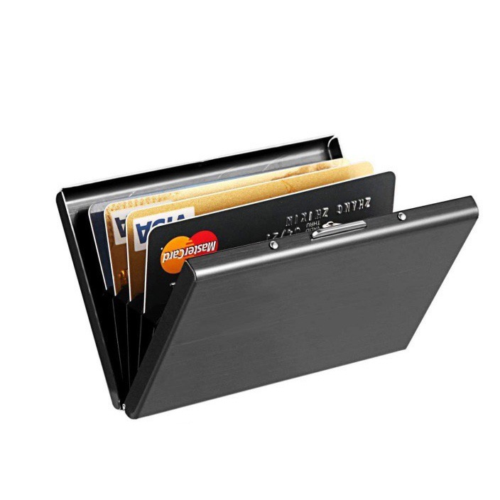 Ví nam đựng thẻ ngân hàng atm, cccd,... thiết kế đẹp mắt nhỏ gọn tíchhợp công nghệ chống trộm RFID AUKV89