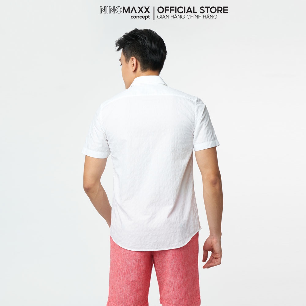 NINOMAXX Áo sơ mi Basic Nam tay ngắn chất cotton 2101008