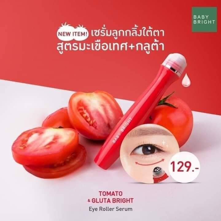 Bút Lăn Sáng Da Vùng Mắt Baby Bright Tomato & Gluta Eye Roller Serum