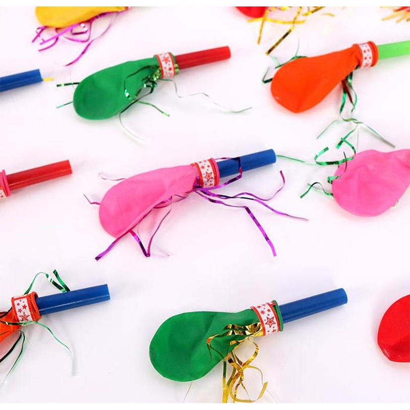 Còi Thổi Bong Bóng Hình Rồng Nhiều Màu Sắc Trang Trí Tiệc Sinh Nhật Cho Bé