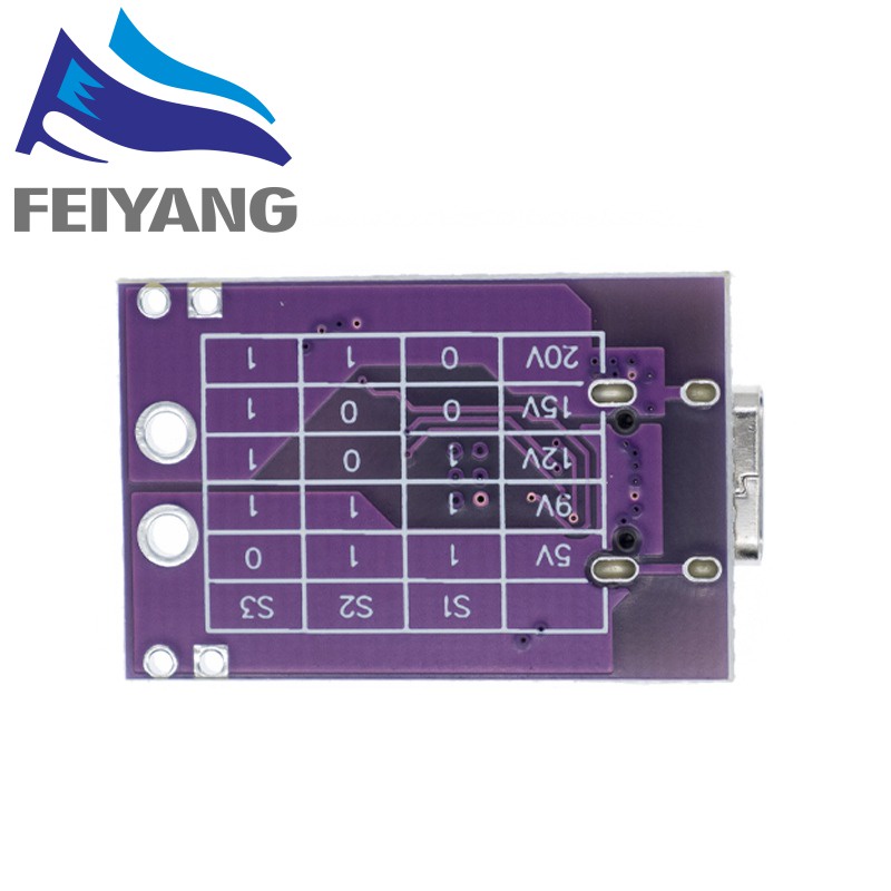 Mô Đun Sạc Nhanh USB-C QC AFC PD2.0 PD3.0 Sang DC Cho Máy Tính Xách Tay