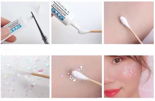 (Tặng keo dán) Nhũ mắt kim tuyến Kira Kira trang điểm makup Ullzang - Trang trí móng tay nhũ Glitter