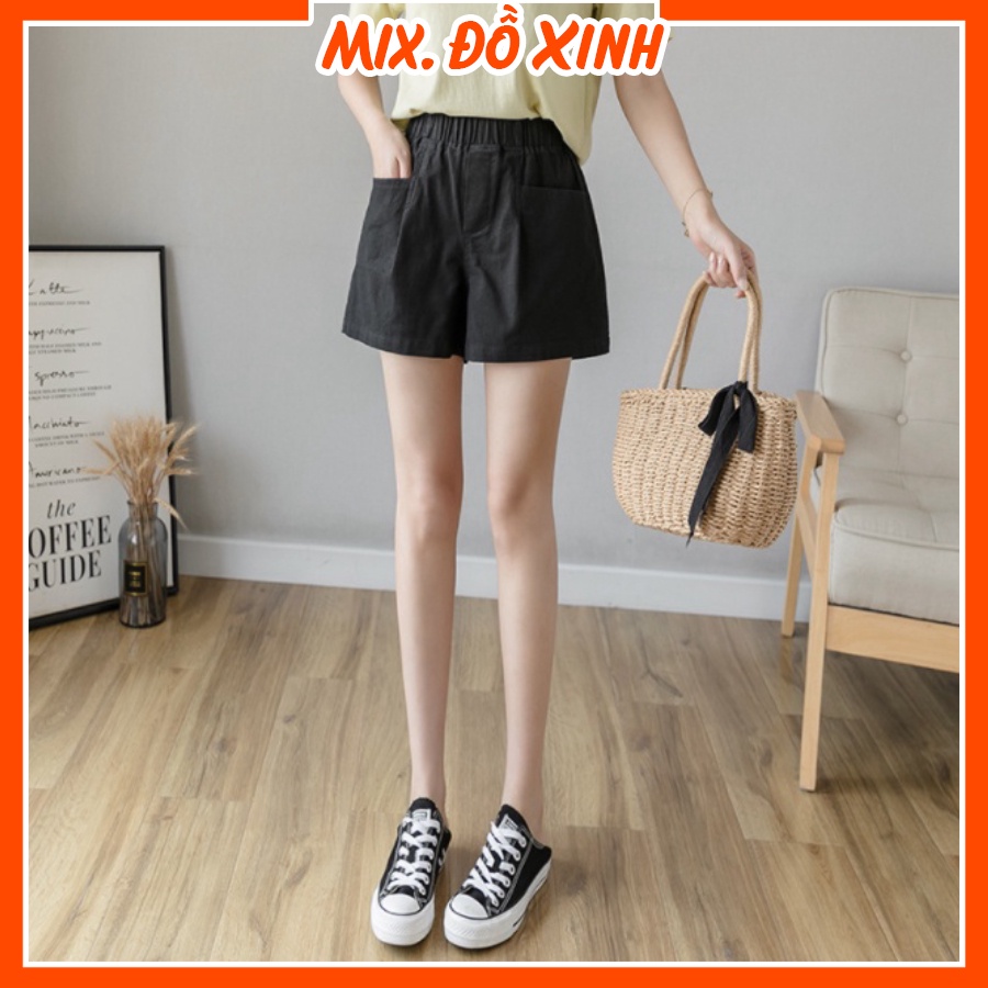 Quần short kaki nữ Thu Hà quần đùi cạp cao form trẻ trung, năng động QNH.52