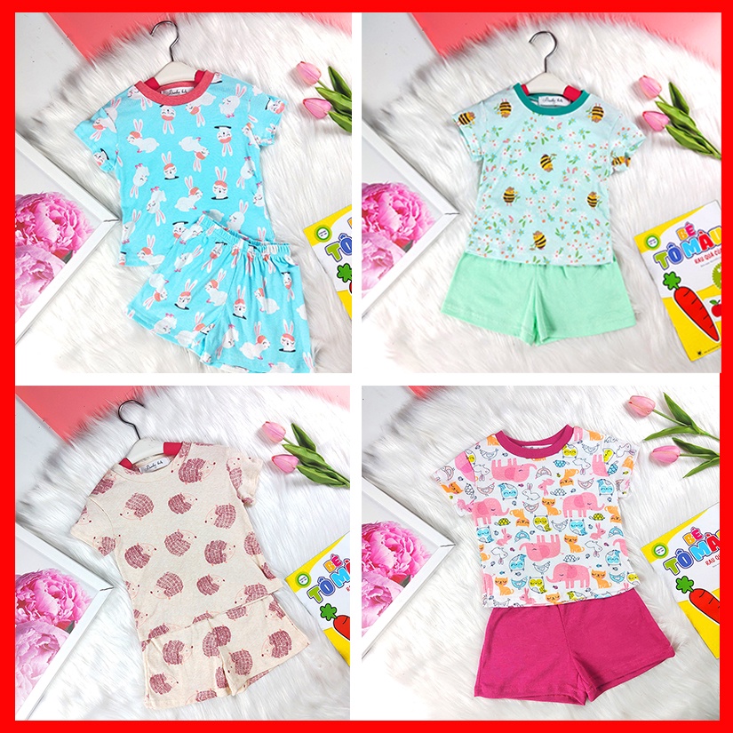 Bộ bé gái cộc tay 7-25kg 💥 HÀNG CAO CẤP 💥 bộ quần áo cộc tay cho bé chất liệu cotton bozip xuất dư