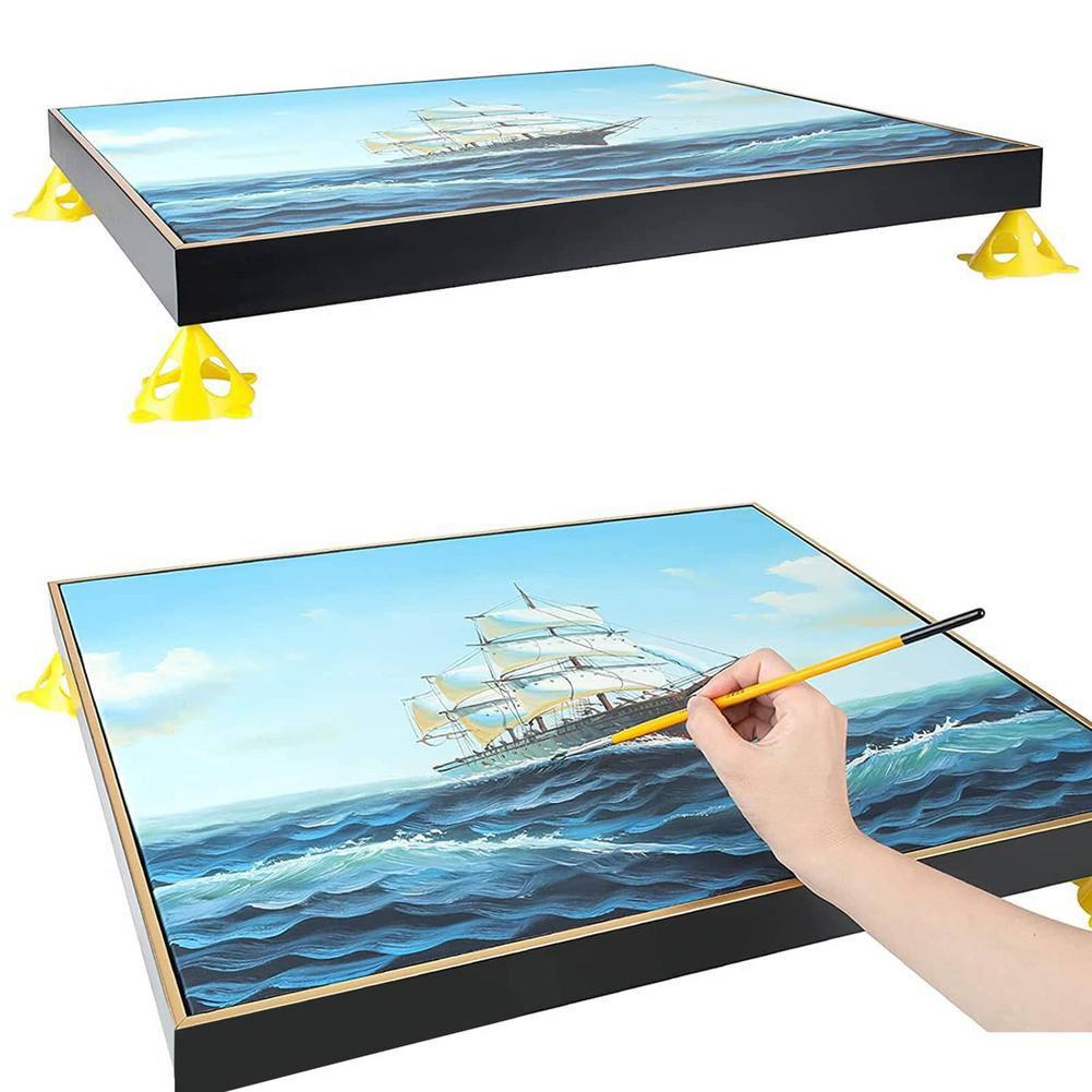 Augustina Giá Đỡ Tranh Canvas Acrylic Hình Kim Tự Tháp Màu Vàng Dễ Nắm Chặt