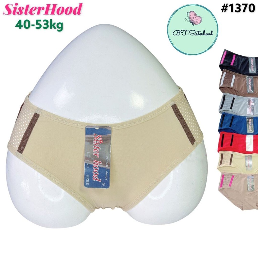 Quần lót cotton Sister Hood 1370 Thái Lan nhập khẩu, FREESIZE <50kg thun lạnh viền sọc thể thao mang êm mềm mát, LEBLUR