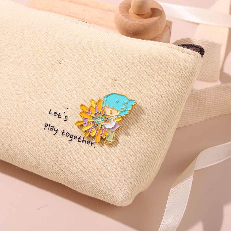 Ghim cài áo hình nhân vật hoạt hình dễ thương cho nữ