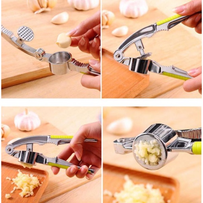 Dụng cụ bóp tỏi bằng Inox - có thể kẹp càng cua hạt ốc chó thực phẩm đồ khô cứng