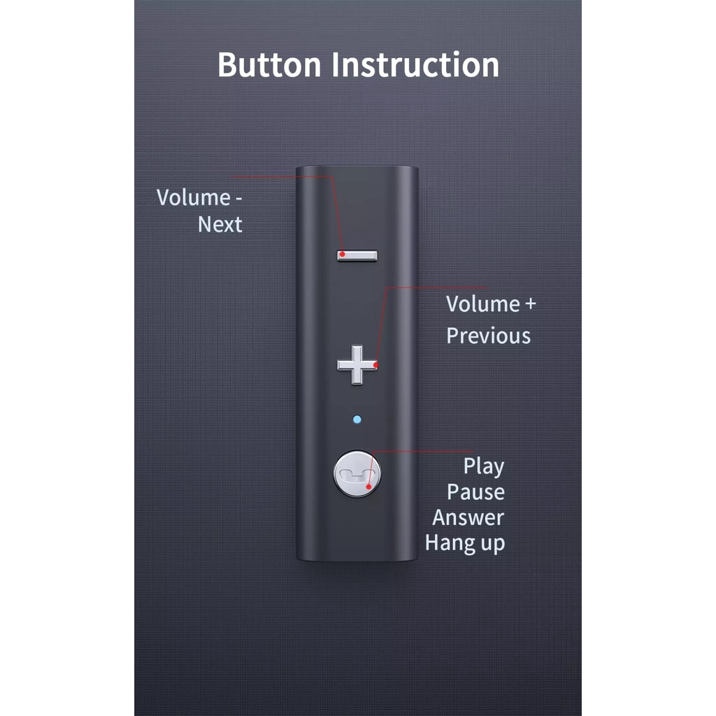 Bộ Phát Nhạc Không Dây Bluetooth Bộ thu Essager Bluetooth 5.0 cho Tai nghe Jack 35mm