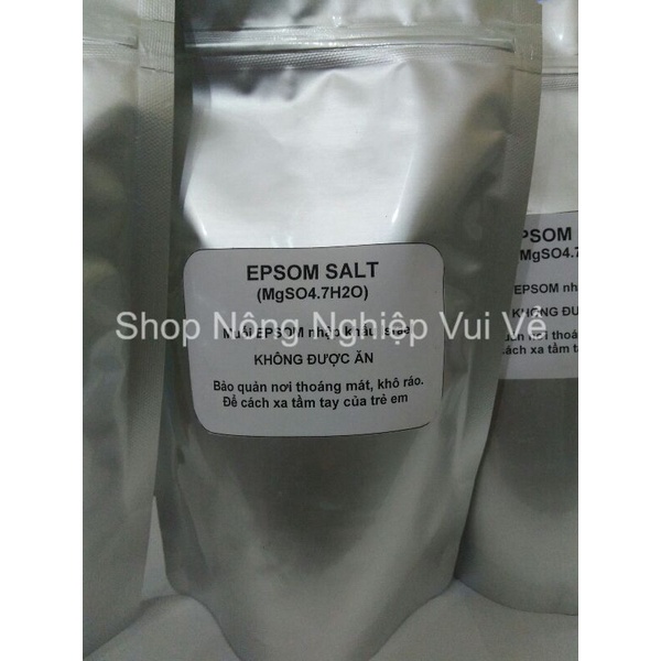 Túi 1 kg Muối EPSOM (Epsom salt) Magie Sunfat MgSO4.7H2O hàng nhập khẩu châu Âu