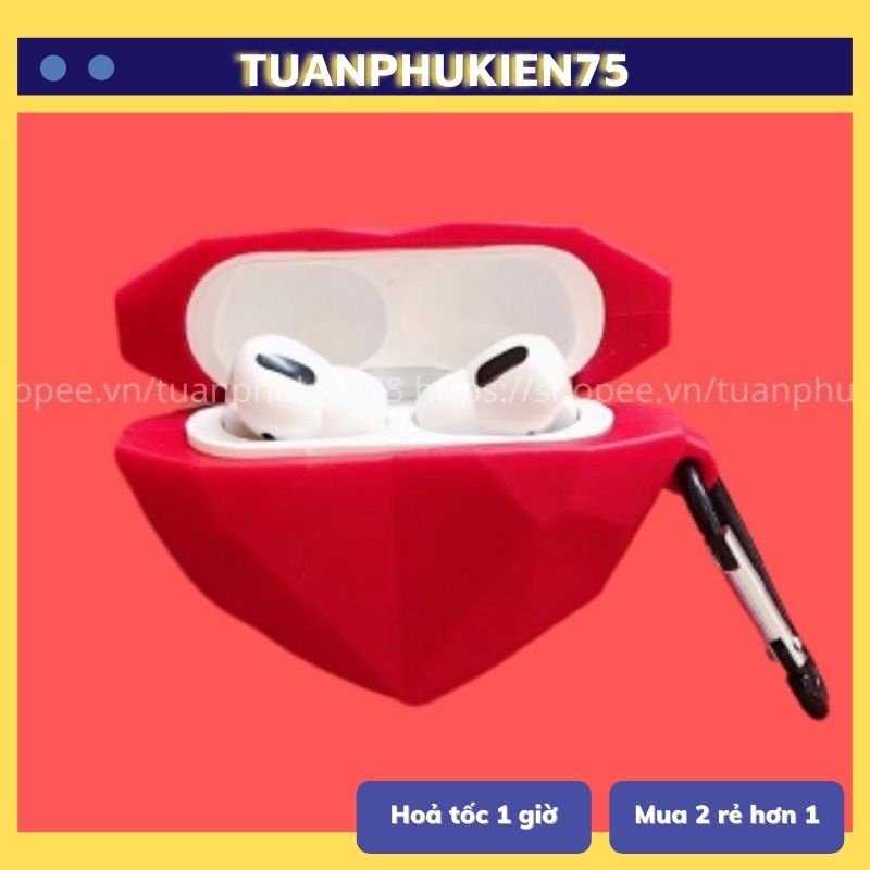 🔥 Case Ap 1/2 & Pro 🔥 Freeship 🔥 VỎ BỌC MODEL TRÁI TIM - Cho Tai Nghe Không Dây  - Tuanphukien75