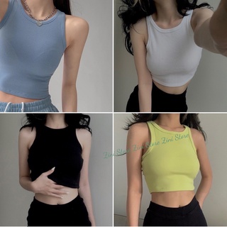 Áo ba lỗ croptop nữ chất vải thun gân co giản mạnh ôm body