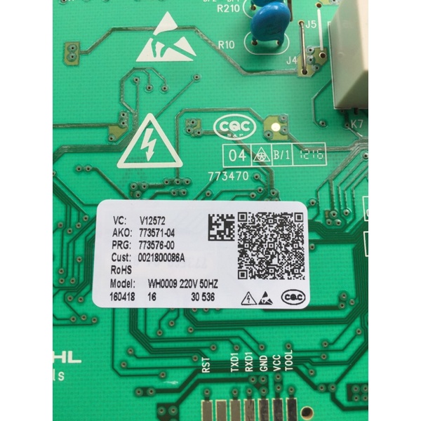 Bo nguồn máy giặt Aqua lắp chung nhiều đời máy, mã trên bo 086A