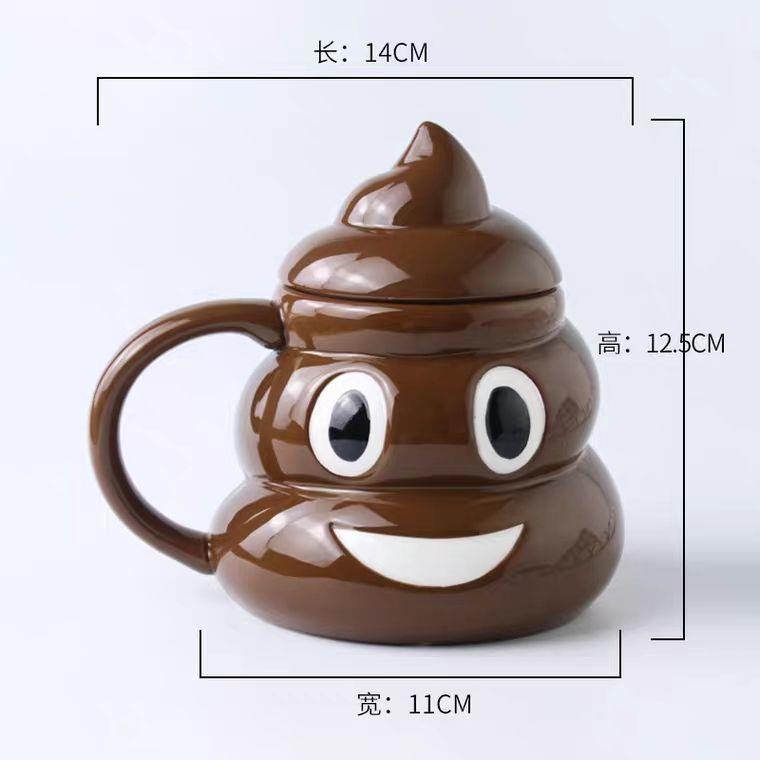 Cốc Sứ Hình Cục Phân Vui Nhộn Dễ Thương Dùng Làm Quà Tặng Sinh Nhật