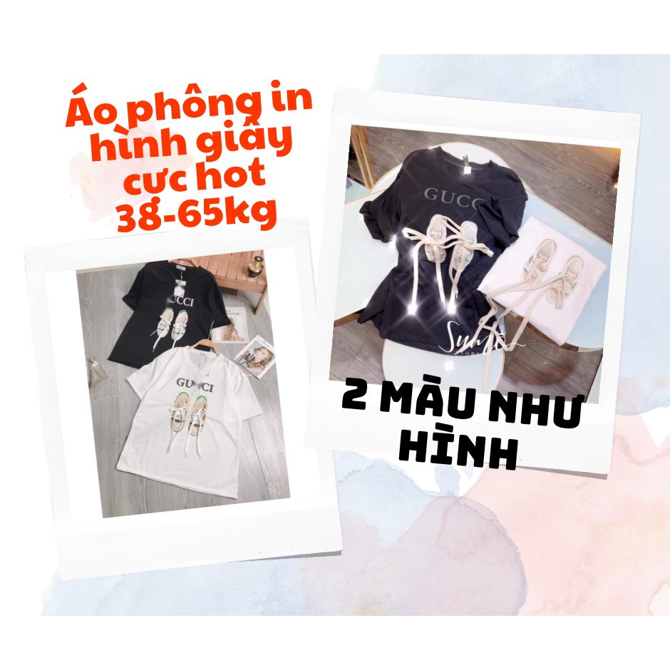 Áo thun, áo phông in hình giầy cute cho cả nam và nữ TAMTIT SHOP. Phong cách thể thao Hàn Quốc.