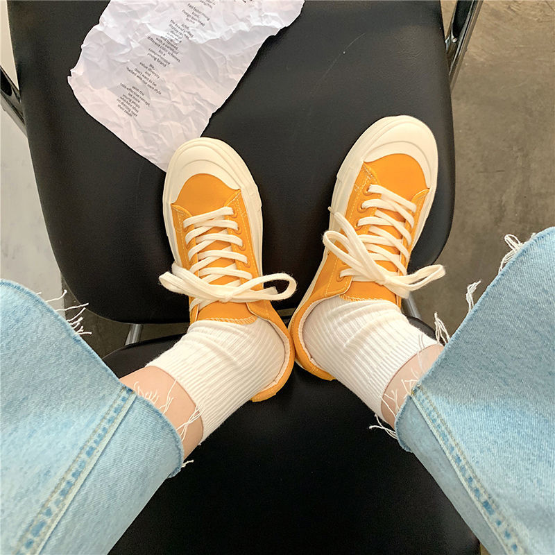 Giày Thể Thao Vải Bạt Thoải Mái Thời Trang Đường Phố Hàn Quốc Cho Nữ