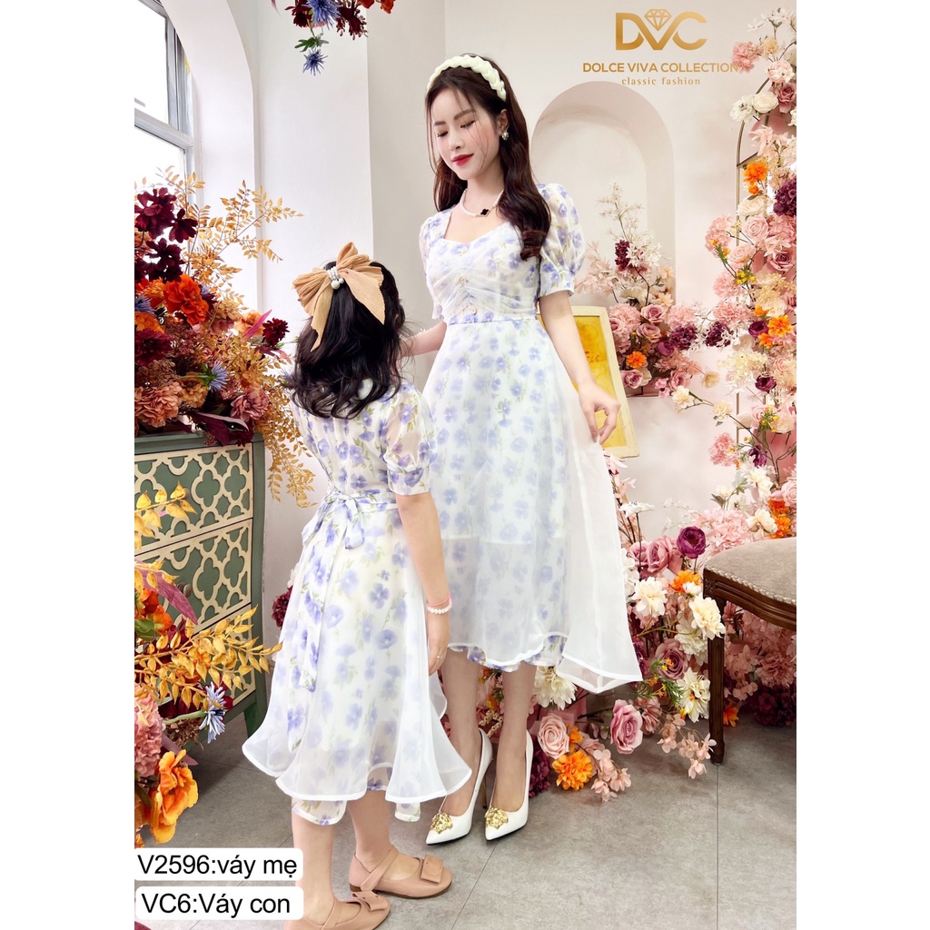 Combo váy mẹ và bé V2596+VC6  - DOLCE VIVA COLLECTION