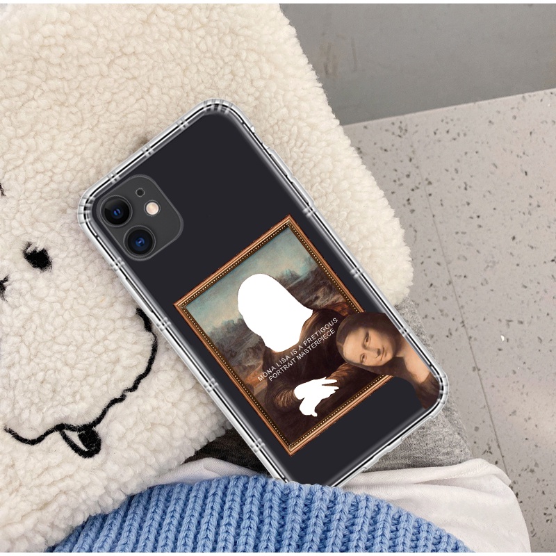 Ốp Điện Thoại Trong Suốt Họa Tiết mona lisa Cổ Điển Cho iphone 13 14 pro max 6s 7 8 plus xr 12 mini 11 pro xs max se2