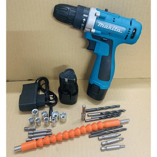 Bộ máy khoan pin 12V Makita tặng kèm bộ phụ kiện 24 chi tiết