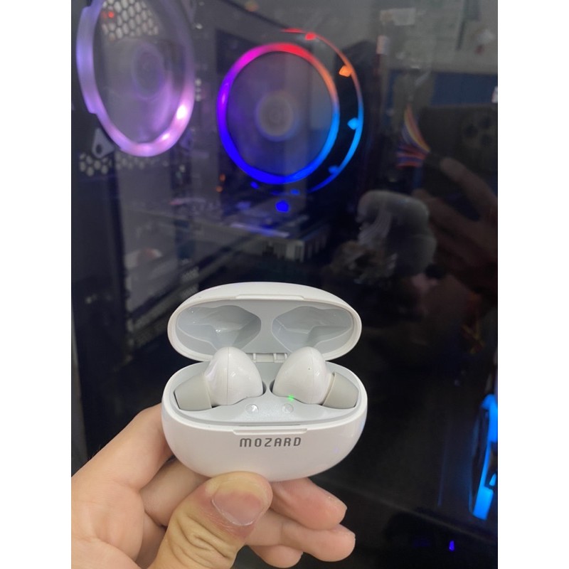 Tai nghe Bluetooth True Wireless Mozard AT15 Trắng like new, còn BH 1 đổi 1 | BigBuy360 - bigbuy360.vn