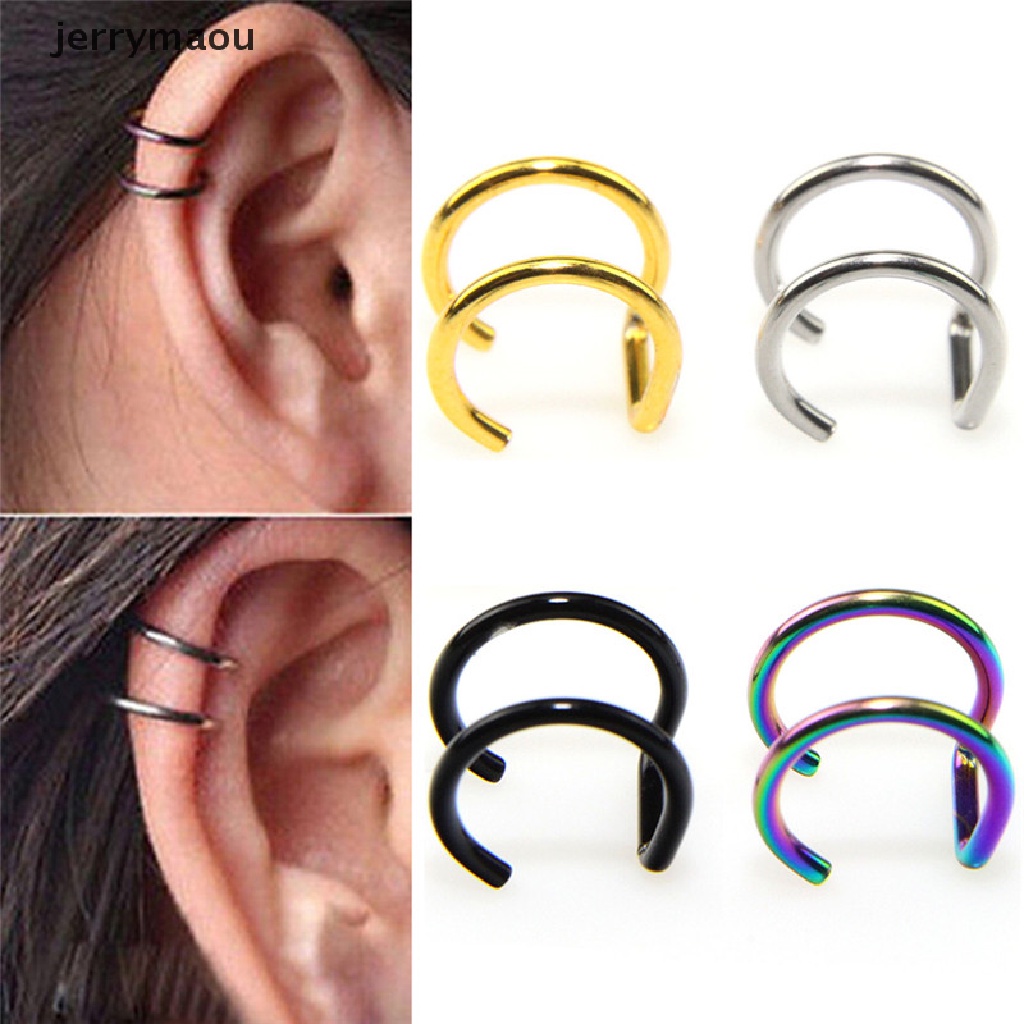 Bộ 2 Khuyên Mũi / Môi / Tai Không Cần Xỏ Lỗ Dành Cho Nam Và Nữ