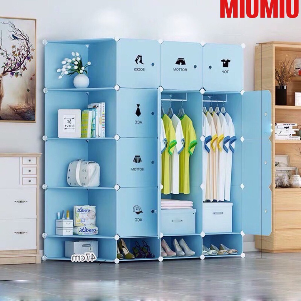 (HÀNG LOẠI 1 ) Tủ nhựa ghép đa năng  20 ngăn loại lớn  sâu 47 cm-12N4X4G