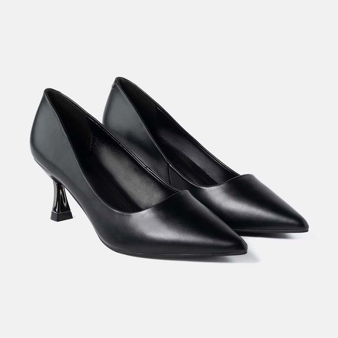 Giày Cao Gót Nữ Thời Trang 7cm JUNO Mũi Nhọn Gót Lượn CG07083