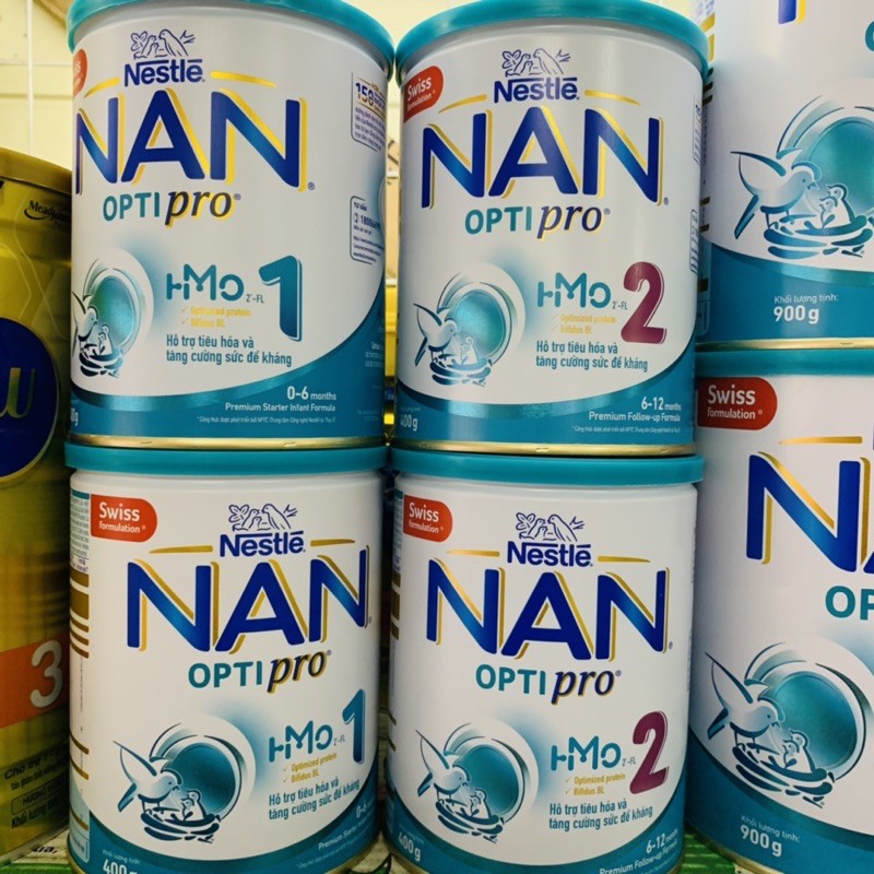 Sữa Bột Nestlé NAN Optipro 1 và 2 (400g)