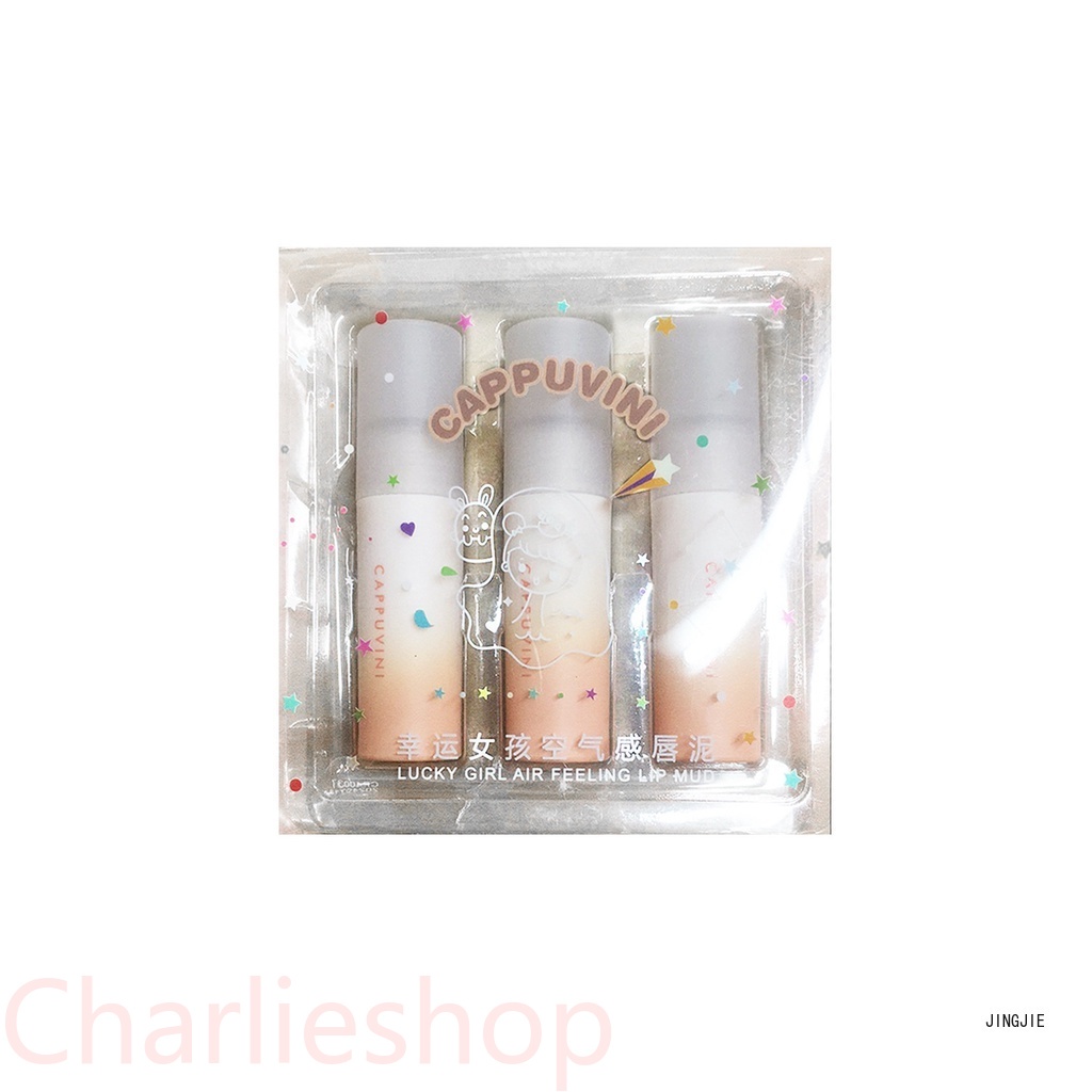 Cappuvini® Son Môi Màu Đỏ Nâu Gradient Mịn Như Nhung Có Hộp Làm Quà Tặng