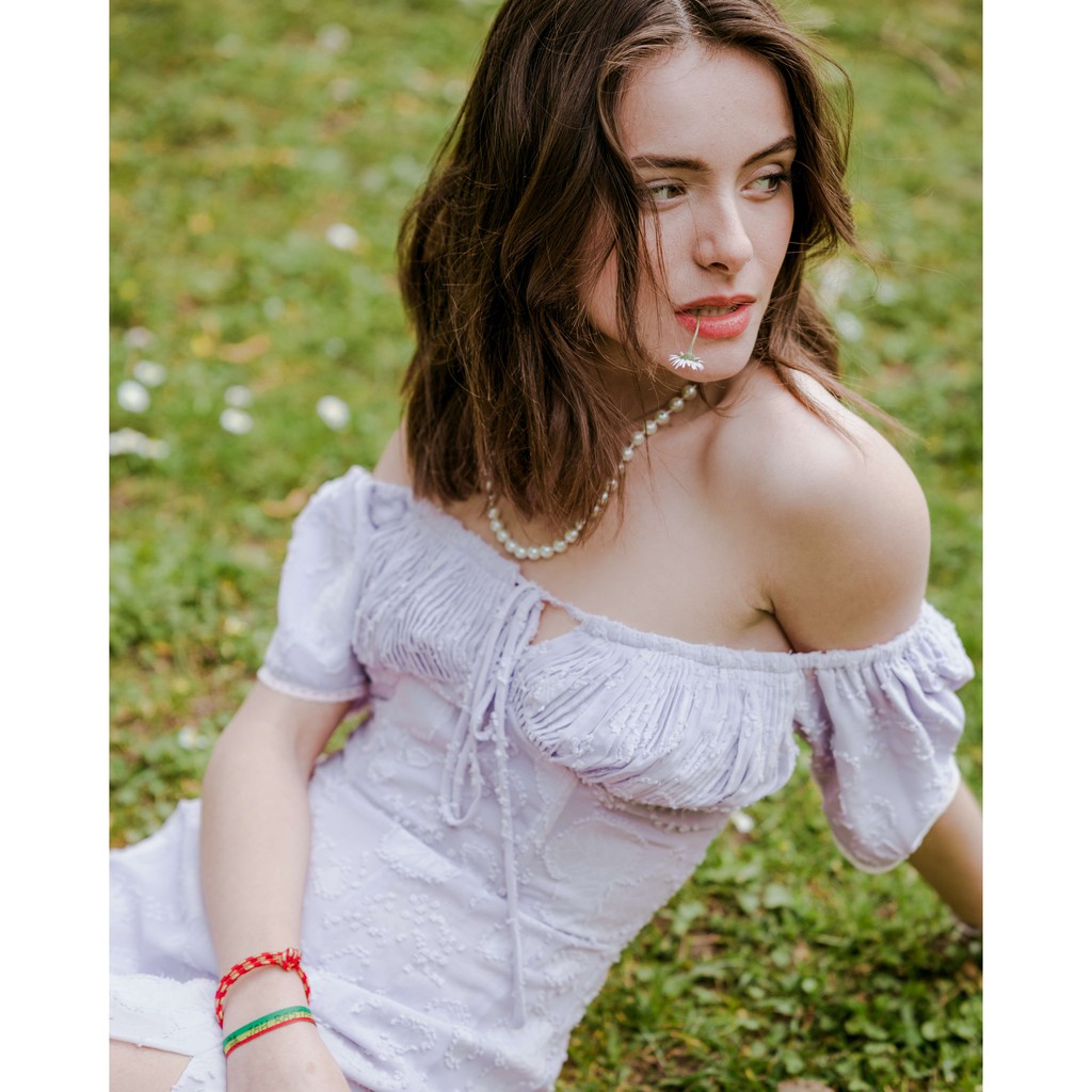 Đầm dài trễ vai dáng ôm Our new song màu Lilac - DEVONS STUDIO | BigBuy360 - bigbuy360.vn