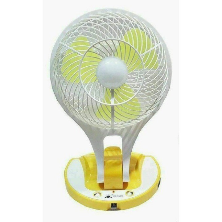 Quạt tích điện mini cầm tay có đế để bàn HT 5580 cao cấp | BigBuy360 - bigbuy360.vn