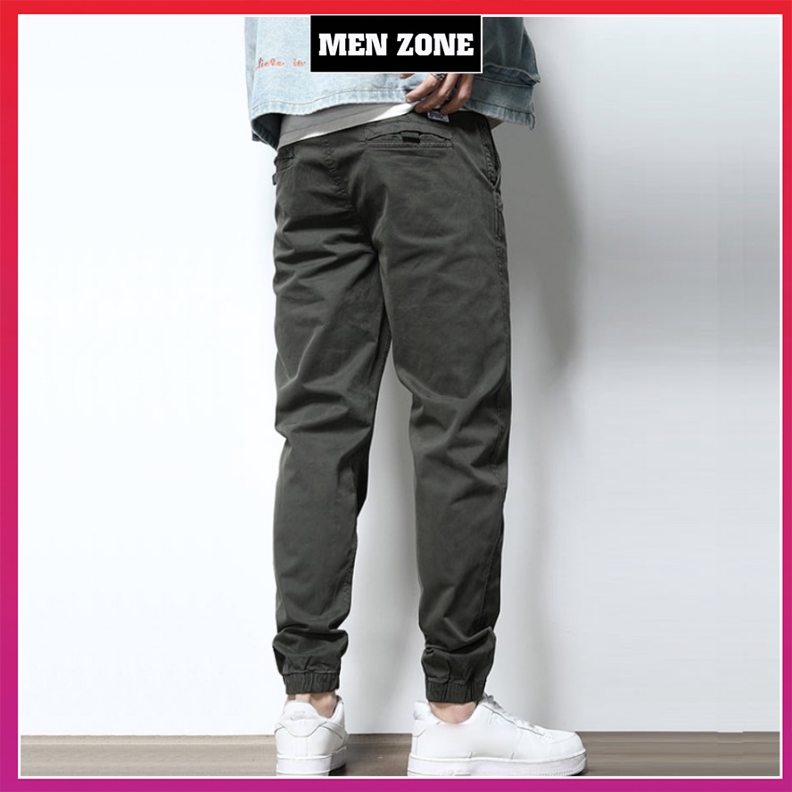 Quần Jogger Kaki Nam Trơn Dáng Ôm, Quần Dài Nam Kaki Bo Chun Ống Vải Co Giãn [JKK]