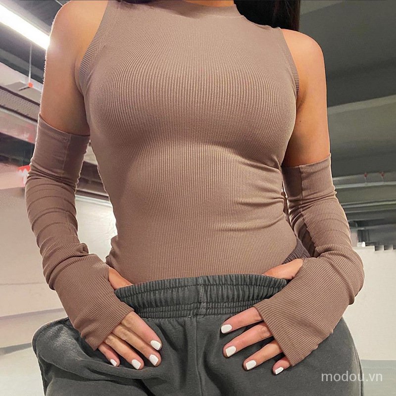 Jumpsuit Cổ Tròn Thiết Kế Ôm Sát Tôn Dáng Cho Nữ