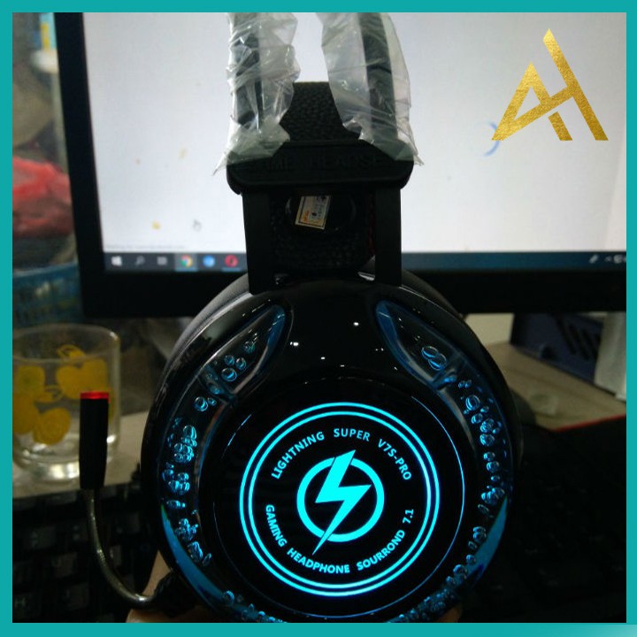 Tai Nghe Gaming Có Dây Headphone Chụp Tai LIGHTNING V7S LED 7 Màu - Tai Nghe Nhạc Máy Vi Tính Laptop Game Thủ Có Micro