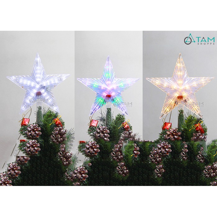 Ngôi sao gắn đỉnh cây thông Noel đèn Led hiệu ứng X-NSGD-02
