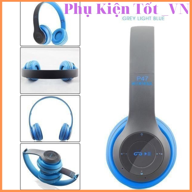 Tai Nghe Bluetooth Chụp Tai - Tai Nghe Không Dây - Kết nối Bluetooth - Có Mic học Zoom hỗ trợ thẻ nhớ và USB
