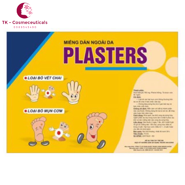 Miếng Dán PLASTER Mụn Cóc, Mụn Cơm, Mắt Cá Chân - Túi 4 Miếng