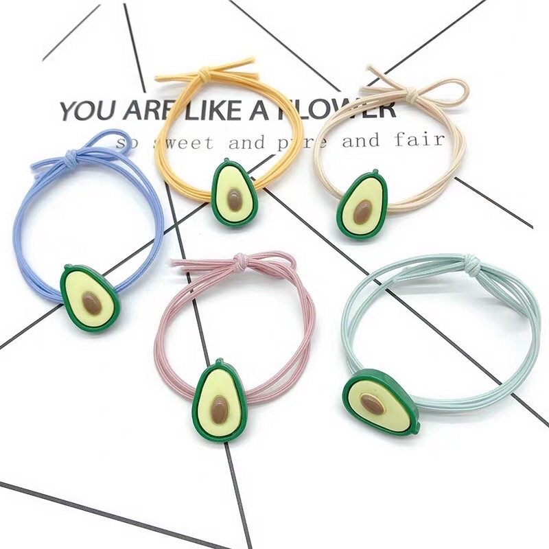 Dây buộc tóc hoa mặt trời, quả bơ