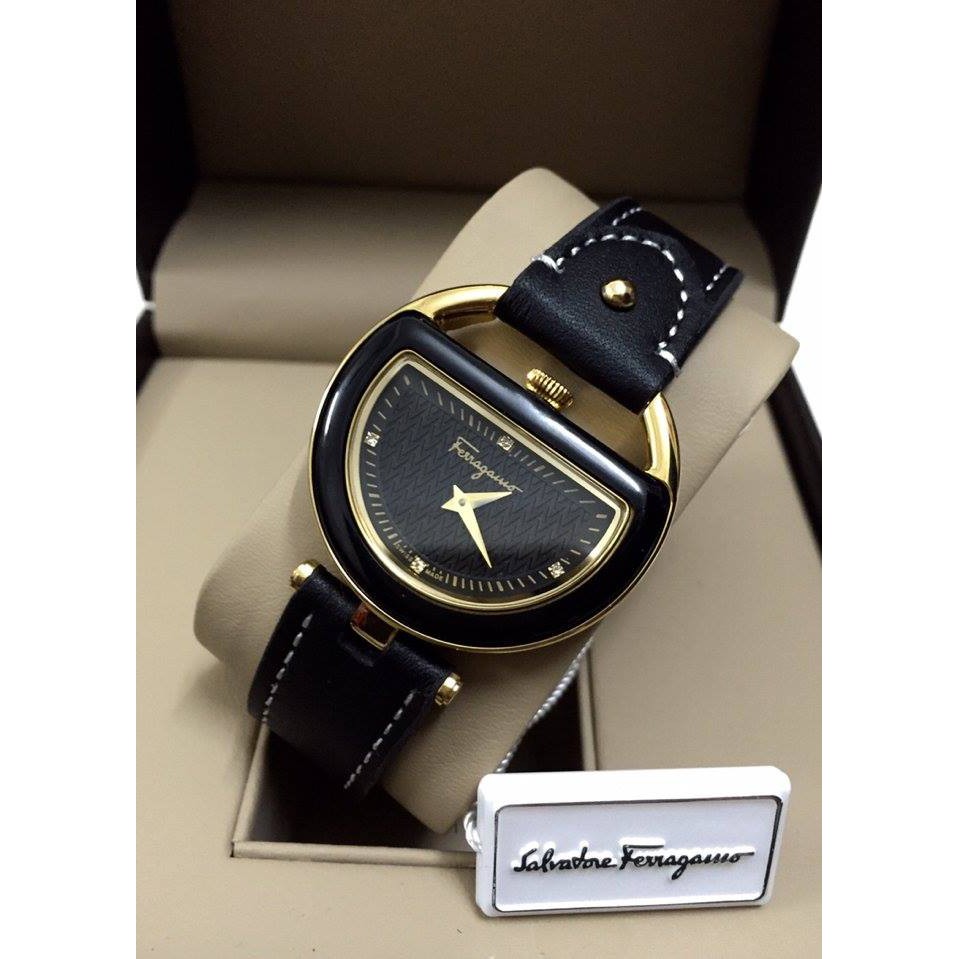 Đồng hồ nữ Salvator Ferragamo FG5010014 dây da đen size 37mm